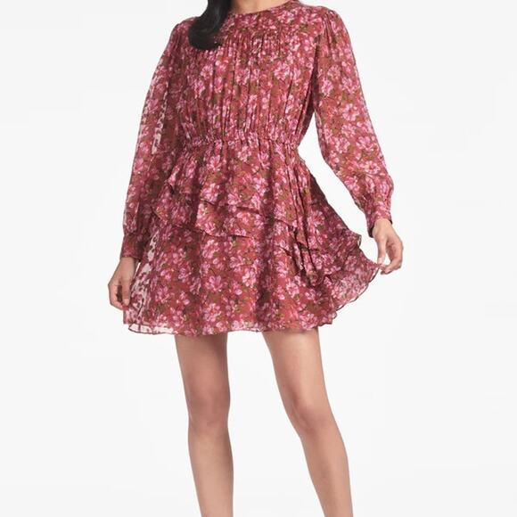 Sachin and Babi Meg Dress Bordeaux Bloom Sz S / XS - Picture 1 of 13